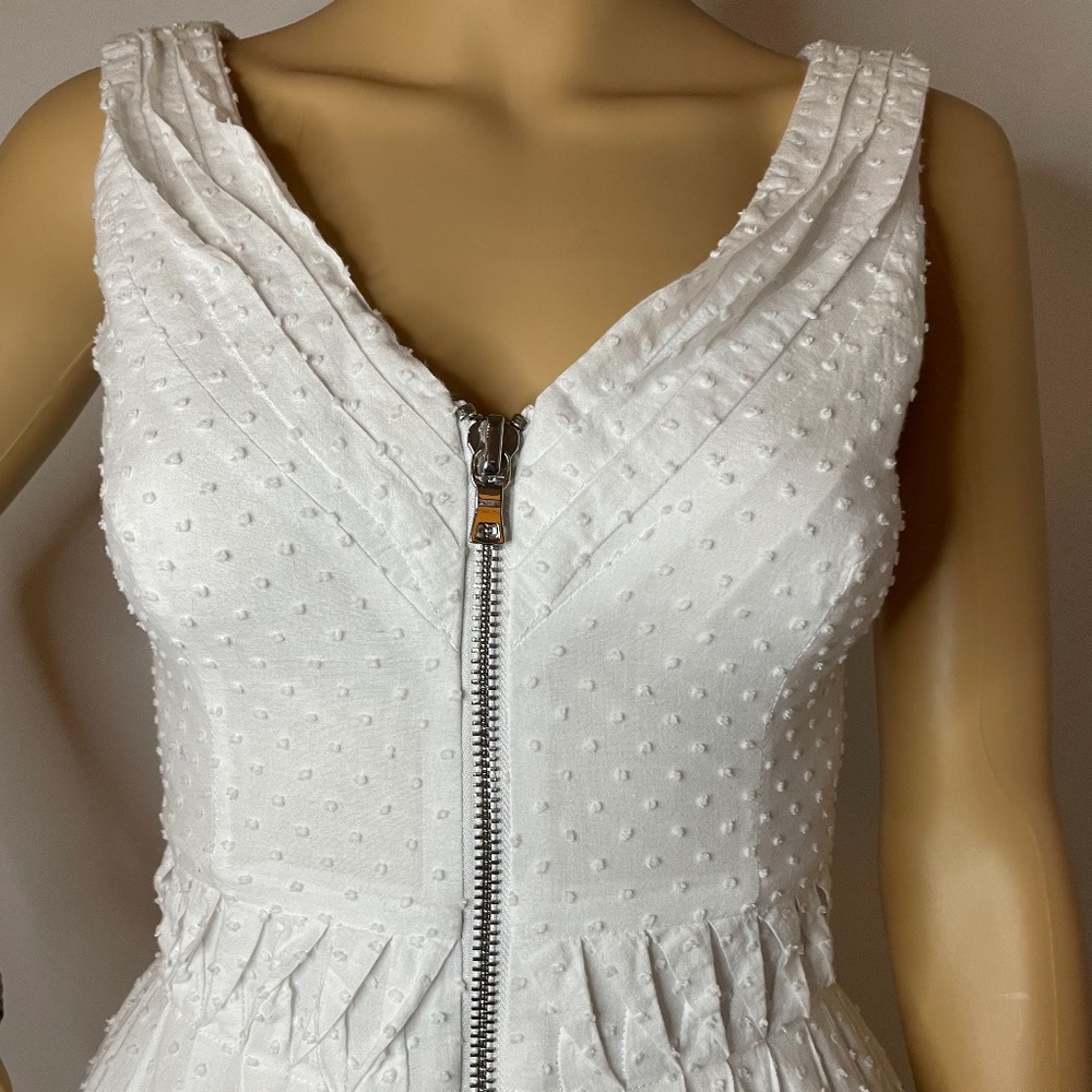 ❌ SOLD! Topshop white zipper up skater dress - Picture 2 of 14